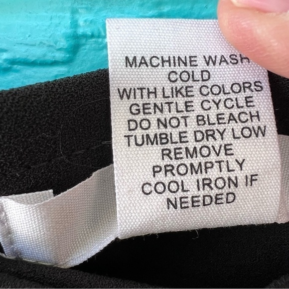 CLEARANCE BLACK STRETCH STRAIGHT WIDE LEG TROUSERS SIZE LARGE PETITE NWT - Picture 6 of 7